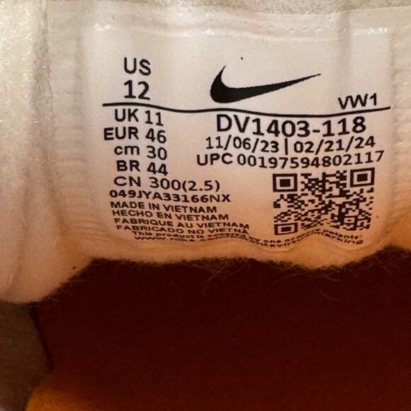 Nike Air Max 1 ‘86 OG Golf Mens Size 12 Shoes Big Bubble Bright Ceramic Orange - Picture 7 of 8